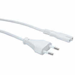 Value 19.99.2095 câble électrique Blanc 1,8 m CEE7/16 Coupleur C7