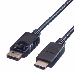 Value Câble DisplayPort DP - HDTV, M/M, 1 m, 1 m, DisplayPort, Mâle, Mâle, Droit, Droit