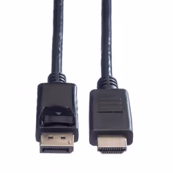 Value Câble DisplayPort DP - HDTV, M/M, 2m, 2 m, DisplayPort, Mâle, Mâle, Droit, Droit