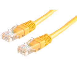 ROLINE Câble patch UTP conf. cat. 5e, jaune 0,5m, 0,5 m, Cat5e, U/UTP (UTP), RJ-45, RJ-45
