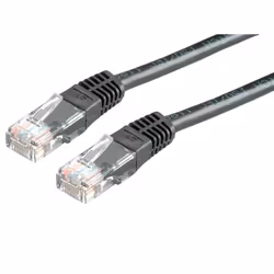 ROLINE Câble patch UTP conf. cat. 5e, noir 2,0m, 2 m, Cat5e, U/UTP (UTP), RJ-45, RJ-45