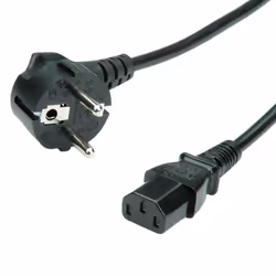 Value Câble d'alimentation, noir 1,8m, 1,8 m, CEE7/7, Coupleur C13, 250 V, 10 A