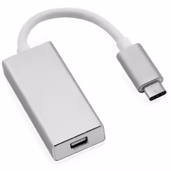 ROLINE 12.03.3225, 0,1 m, USB Type-C, Mini DisplayPort, Mâle, Femelle, Droit