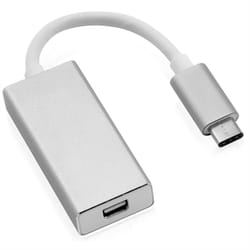 ROLINE 12.03.3225 câble vidéo et adaptateur 0,1 m USB Type-C Mini DisplayPort Argent
