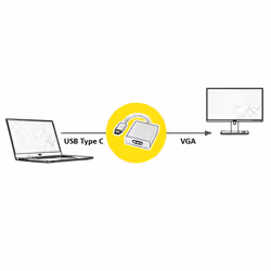 ROLINE 12.03.3210 câble vidéo et adaptateur 0,1 m USB Type-C HDMI Type A (Standard) Argent