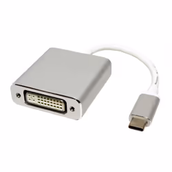 ROLINE 12.03.3205 câble vidéo et adaptateur 0,1 m USB Type-C DVI-D Argent, Blanc