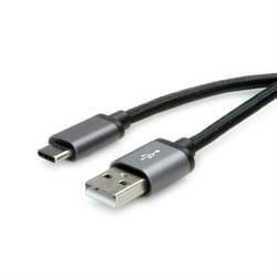 ROLINE 11029027 câble USB 0,8 m USB 2.0 USB A USB C Noir