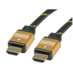 ROLINE 11.88.5561 câble HDMI 1 m HDMI Type A (Standard) Noir, Or