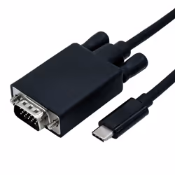 ROLINE 11.04.5820-10, 1 m, USB Type-C, VGA (D-Sub), Mâle, Femelle, Droit