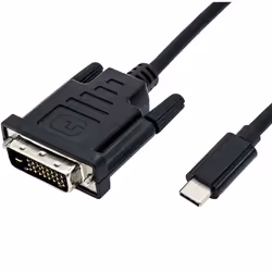 ROLINE 11045831, 2 m, DVI-D, USB Type-C, Mâle, Mâle, Droit
