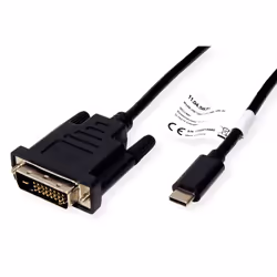 ROLINE 11045831 2 m DVI-D USB Type-C Noir - Vue supplémentaire 4