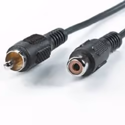 ROLINE RCA Cable, simplex ST/BU, 10m, RCA, Mâle, RCA, Femelle, 10 m, Noir