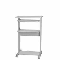 ROLINE Poste de travail pour station debout, Forme rectangulaire, Métal, Plastique, Gris, Blanc, 680 mm, 450 mm, 1100 mm