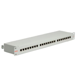 ROLINE Panneau de brassage 19", 1 UH, 24x RJ-45, cat.5e gris