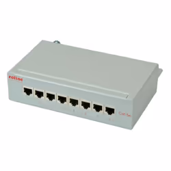 ROLINE Panneau de brassage cat. 5e, 8 ports gris, 14 cm, 44 x 172 x 140 mm