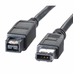 ROLINE Câble IEEE 1394b / IEEE 1394, 9/6pôles 1,8 m, FireWire 800 (IEEE 1394b), 6-p, 9-p, Noir, Mâle/Mâle, 400 Mbit/s