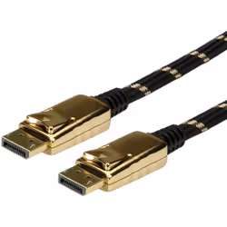 ROLINE 11.04.5648, 7,5 m, DisplayPort, DisplayPort, Mâle, Mâle, Noir, Or