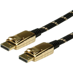 ROLINE 11.04.5648 câble DisplayPort 7,5 m Noir, Or