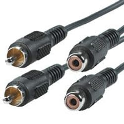 ROLINE RCA Cable, duplex ST/BU, 5m câble audio Noir