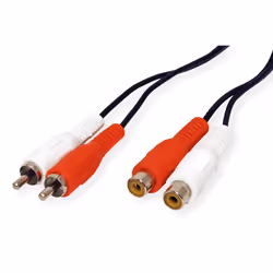 Value Câble rallonge RCA M/F, duplex 10m, 2 x RCA, Mâle, 2 x RCA, Femelle, 10 m