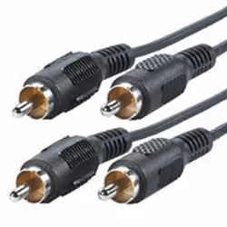 ROLINE RCA Cable, duplex ST/ST, 2.5m, RCA, Mâle, RCA, Mâle, 2,5 m, Noir