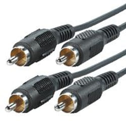 ROLINE RCA Cable, duplex ST/ST, 2.5m câble audio 2,5 m Noir