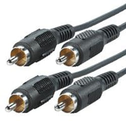 ROLINE RCA Cable, duplex ST/ST, 5m câble audio Noir