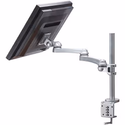 ROLINE Bras LCD pivotant, 4 points, pince de fixation, 10 kg, 75 x 75 mm, 100 x 100 mm, Argent