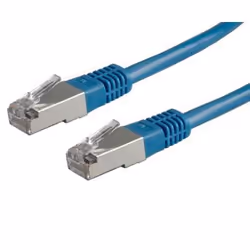 ROLINE Cordon Cat.6 S/FTP (PiMF) bleu 1,0m, Bleu, 100 Ohm, 1 mm