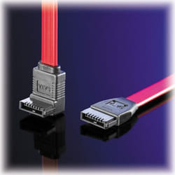 Value Câble interne SATA 3.0 Gbit/s pour disques durs, coudé 0,5 m