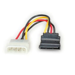 ROLINE Câble adaptateur 4 pôles HDD / S-ATA, coudé