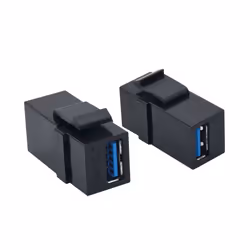 Value 25.99.8207, Plat, Noir, USB A, USB A, Femelle, Femelle