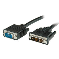 Value 11995449 5 m VGA (D-Sub) DVI-A Noir