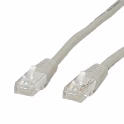 Value Cordon Cat.6 UTP confectionné gris 1,0m, 1 m, Cat6, U/FTP (STP), RJ-45, RJ-45