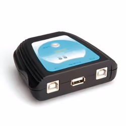ROLINE Manual USB 2.0 Printer Switch, 2 Ports, Avec fil, 70 x 25 x 90 mm, 2 x USB