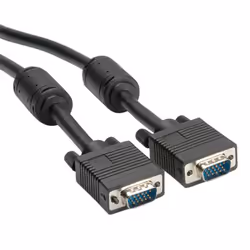 ROLINE Câble High Quality HD15 M/HD15 M avec noyaux de ferrite + DDC 6,0m, 6 m, VGA (D-Sub), VGA (D-Sub), Mâle, Mâle, Noir