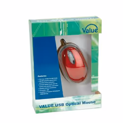 Value 18.99.1091, Optique, USB Type-A, 800 DPI, Rouge