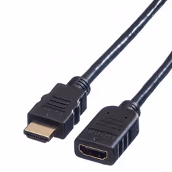 Value 11.99.5571, 1,5 m, HDMI Type A (Standard), HDMI Type A (Standard), 3840 x 2160 pixels, Noir