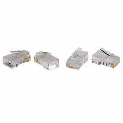 ROLINE Connecteur modulaire non blindé, cat. 6 10 unités, Transparent
