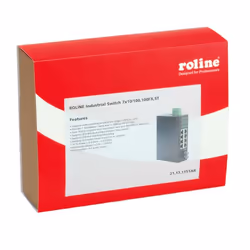 ROLINE Switch industriel 7x RJ-45, 1x ST, non administrable, Full duplex