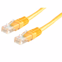 Value Cordon Cat.6 UTP confectionné jaune 0,5m, 0,5 m, Cat6, U/FTP (STP), RJ-45, RJ-45