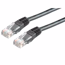 Value Cordon Cat.6 UTP confectionné noir 1,0m, U/UTP (UTP)