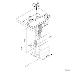 ROLINE Support Slim PC, extractible, pivot, noir