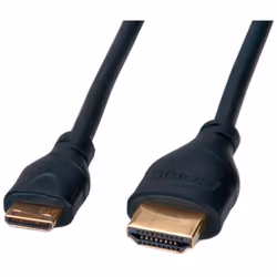 Value 11045579, 2 m, HDMI Type A (Standard), HDMI Type D (Micro), Noir