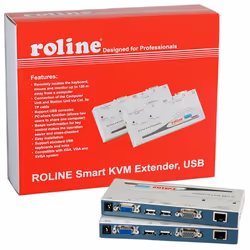 ROLINE Prolongateur Smart KVM via RJ-45, VGA, USB