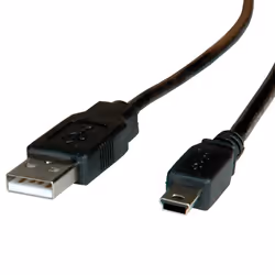 ROLINE Câble USB 2.0, type A - mini 5- broches 1,8m, 1,8 m, USB A, Mini-USB B, USB 2.0, Mâle/Mâle, Noir