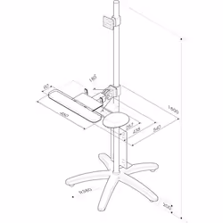 ROLINE Support sur roues PC / LCD 180 cm