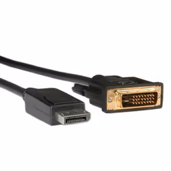 ROLINE Câble DisplayPort DP M - DVI M 3,0m, 3 m, DVI-I, Noir, Mâle/Mâle