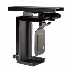 ROLINE Support Mini PC, extractible, pivot, noir, Support de CPU monté sur bureau, 10 kg, Noir, Acier, 10 cm, 35,8 cm