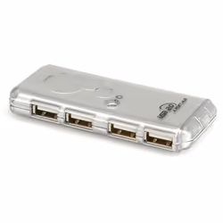 ROLINE USB 2.0 Notebook Hub, 480 Mbit/s, Argent, 0,2 m, USB Mini B, 10 x 50 x 50 mm